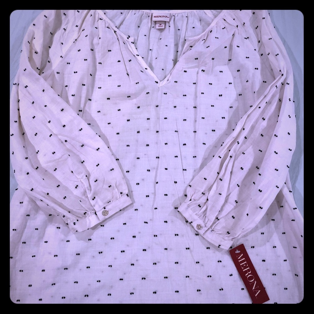 Black Polka Dot Top
